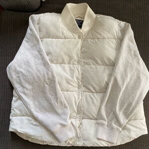 Abercrombie & Fitch Cream Puffer Jacket